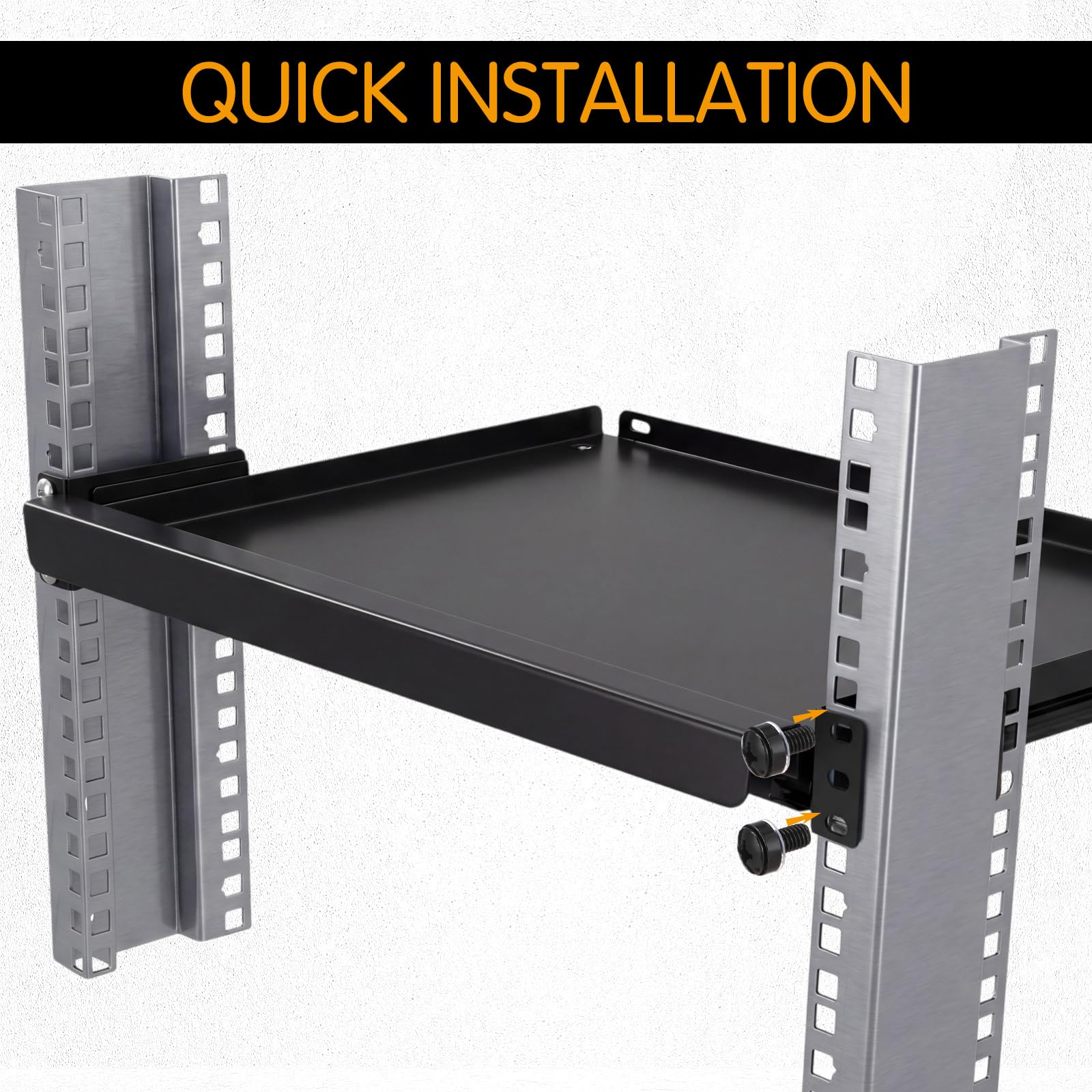 AceOrbit Vassoio per tastiera 1U, profondità 30,5 cm, universale da 48,3 cm, ripiano scorrevole profondo 30,5 cm, per apparecchiature di rete, server rack o armadietti