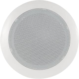 Ruilogod Home Theater in Wall Ceiling Mounted Round Shaped Audio Loudspeaker Background Music Streaming Stereo Speaker System 23cm 9 Inch Diameter White