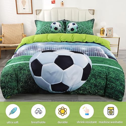 Miniatura 3 de Ropa de cama y cojín con motivo de fútbol Poliéster  Mezcla de poliéster gemelo