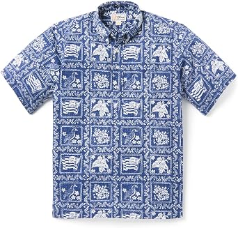 Reyn Spooner Mens Lahaina Sailor Classic Hawaiian Aloha Shirts - Pullover