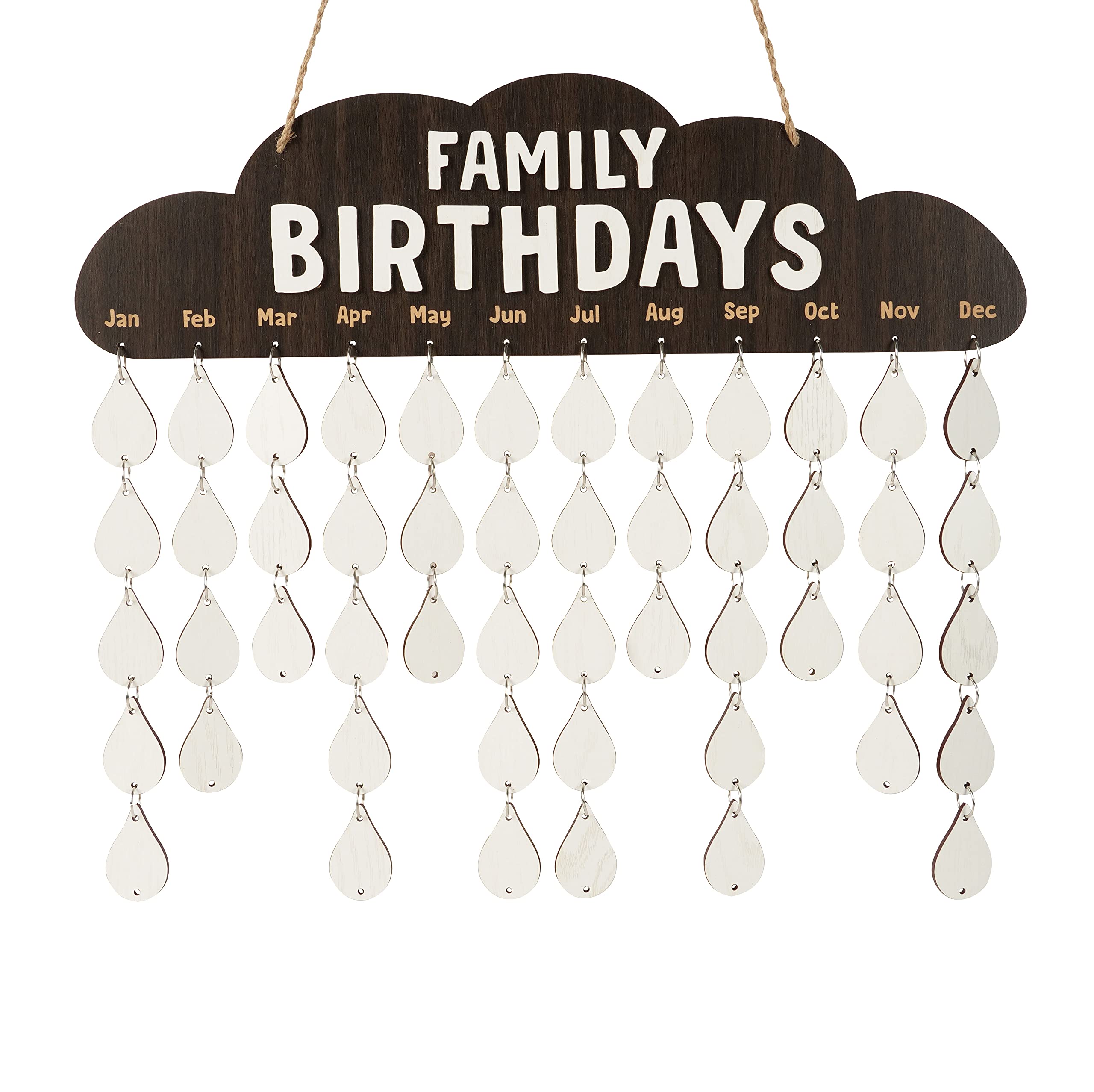 Familie Verjaardag Herinnering Kalenderbord, DIY Houten Kalender Plaque Innovatieve Muur Opknoping Ornament Geweldig Cadeau Voor Moeder Papa