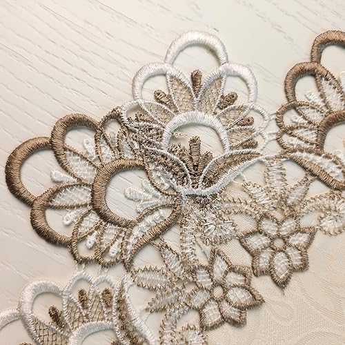 Miniatura 4 de Mantel de café para sala de estar, mantel de encaje bordado para sala de estar, mantel de encaje para el hogar, comedor, mesa de café, decoración de