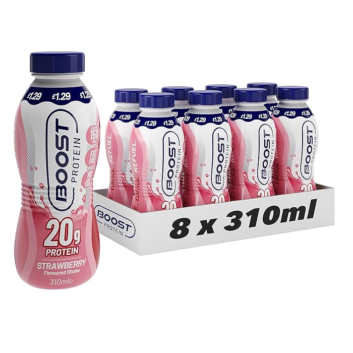 Buy Boost Protein Shake, 8 x 310ml, ReadytoDrink, Strawberry Flavour