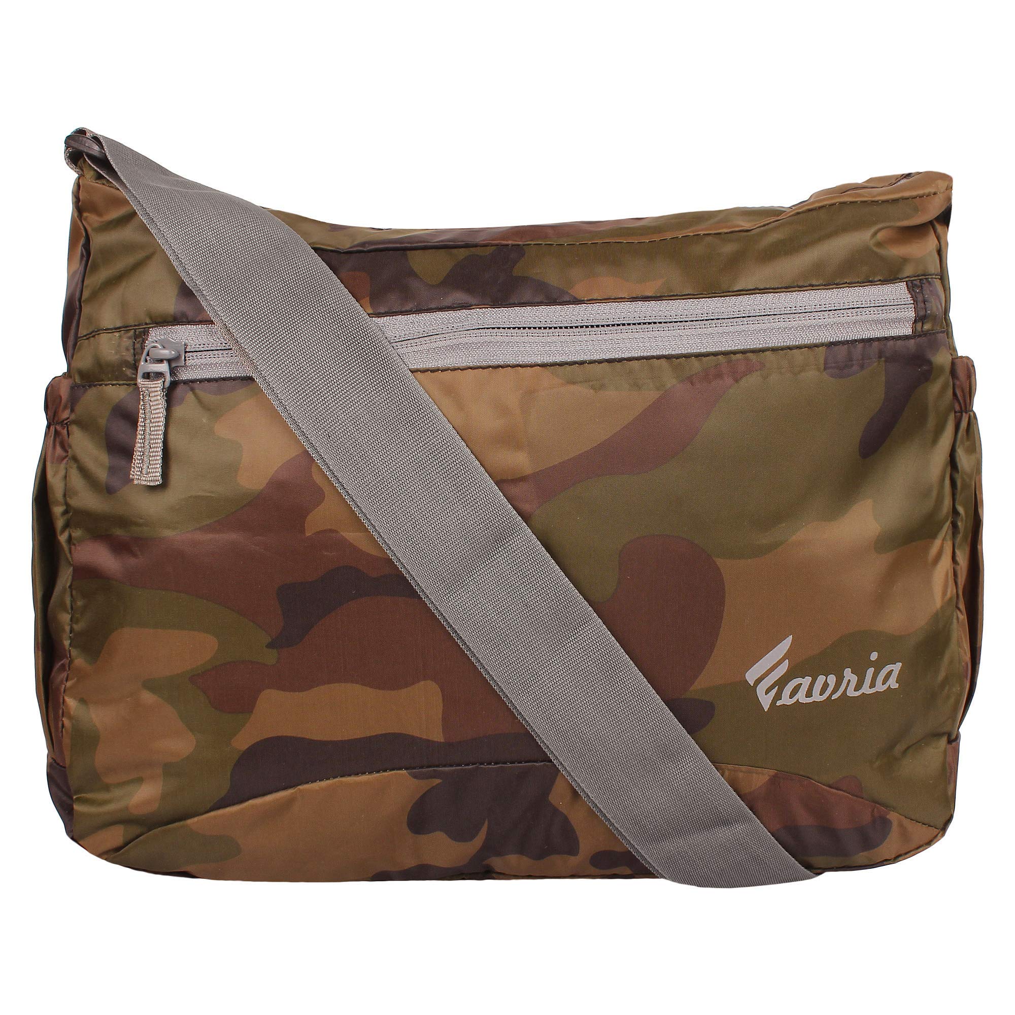 Polyester Water Resistant Sling Bag For Men Cross Body Travel Office Business Messenger one Side Shoulder Bag for Men and Women - Military-image-20