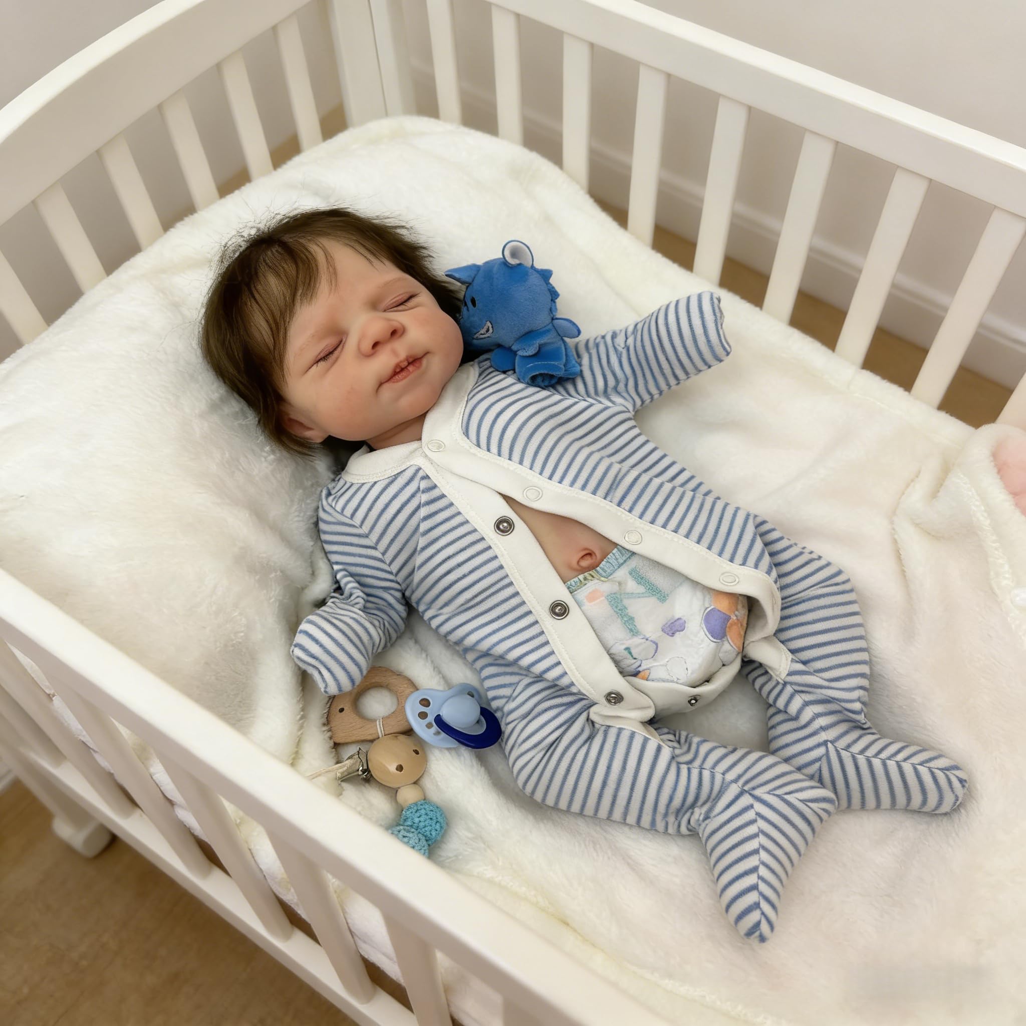 Realistyczne lalki Reborn Baby Dolls Cloth Body Prawdziwe Realistyczne lalki noworodka, ręcznie robione silikonowe winylowe śpiące lalki Bebe, zabawka dla dzieci, Boże Narodzenie, prezenty