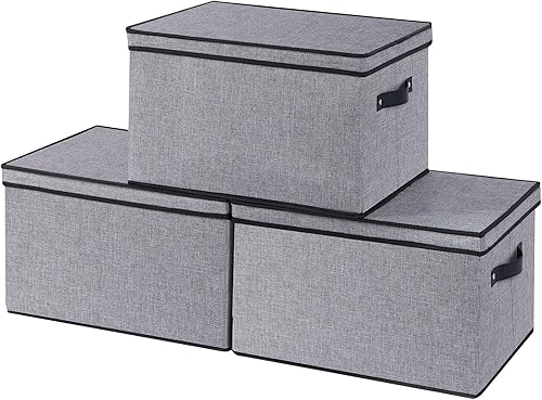 YheenLf Cajas de almacenamiento de tela, cestas de almacenamiento de 15 x 9.8 x 8.3 pulgadas para estantes con tapas, contenedores de almacenamiento disponible en Yaxa Colombia