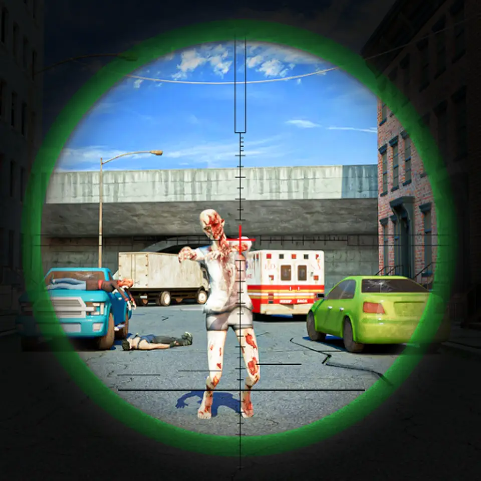 Jogo de tiro offline de atirador de zumbis real