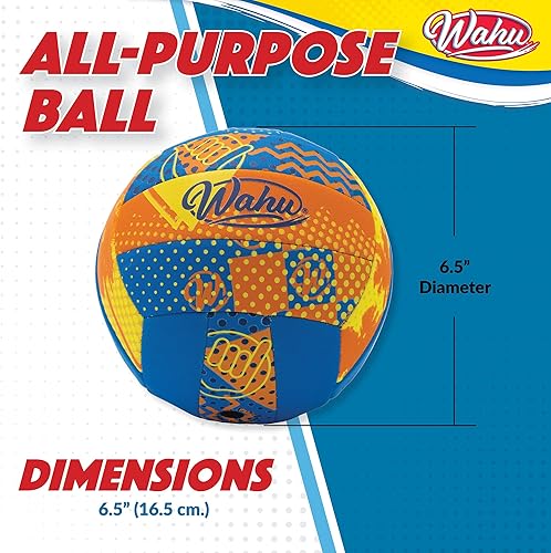 Vista 7 de WAHU 100% Waterproof All-Purpose Pool Ball for Beach Volleyball, Soccer, and More, 6.5" Round Water Ball for Beach and Pool Sports