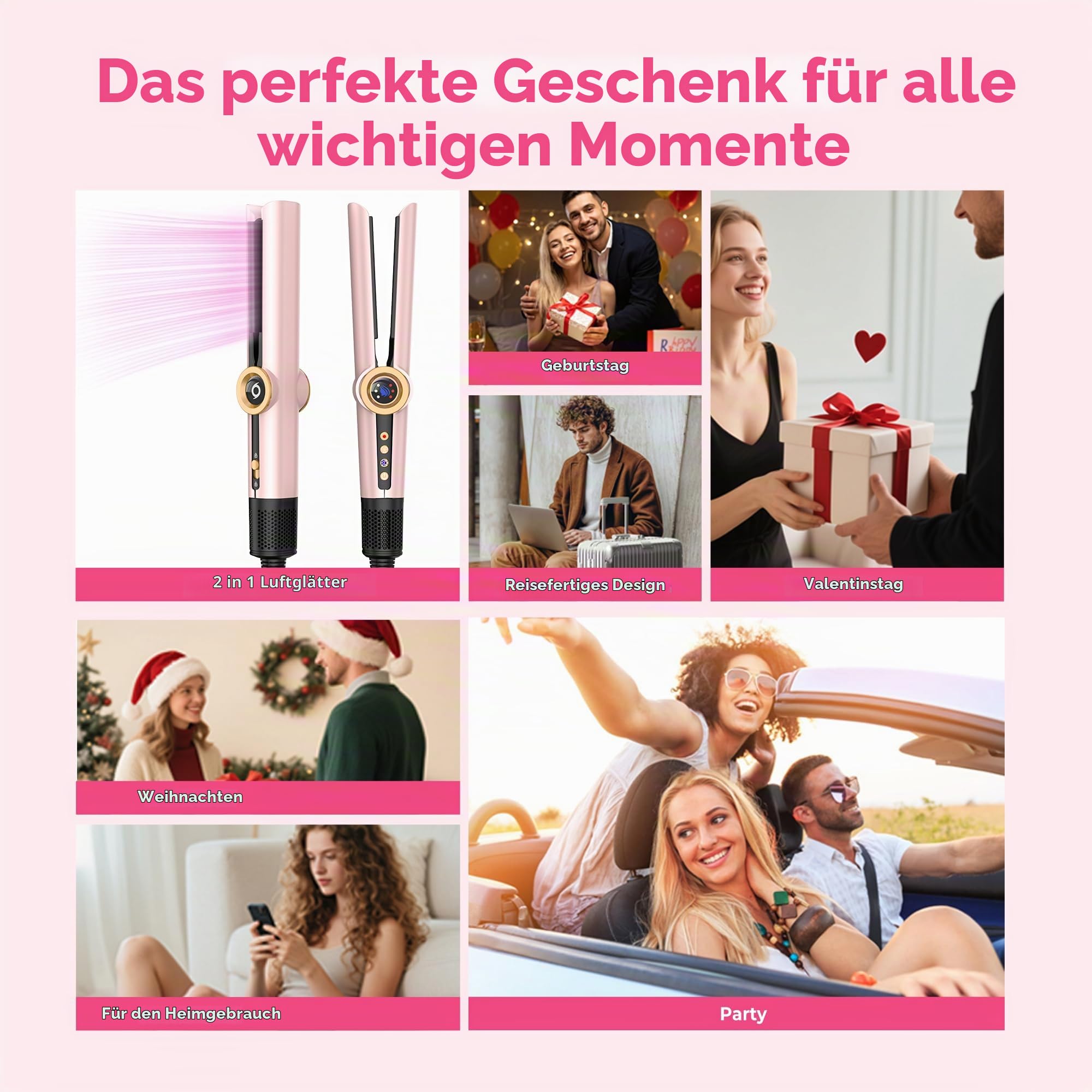 OKWRAP Air Straightener 110000RPM Föhn Glätteisen Haarglätter mit Luft1200W | Air Straightener 110000RPM, Föhn Glätteisen, Haarglätter mit Luft 1200W, Glätteisen mit Föhn Nasse Haare Keine Hitzeschäden
