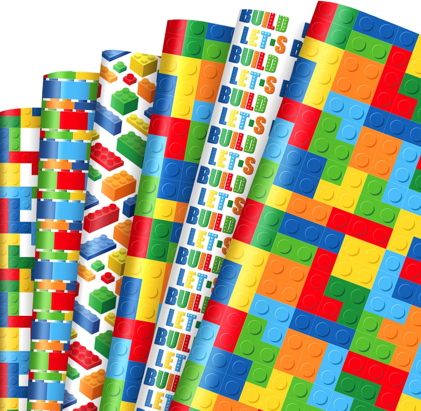 Amazon.com: Unique Building Blocks Birthday Party Paper Gift Bag, 10