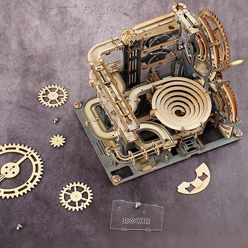 Miniatura 2 de ROKR Rompecabezas de madera 3D para adultos kit de construcción de modelo Marble Run LGA01 Marble Night City
