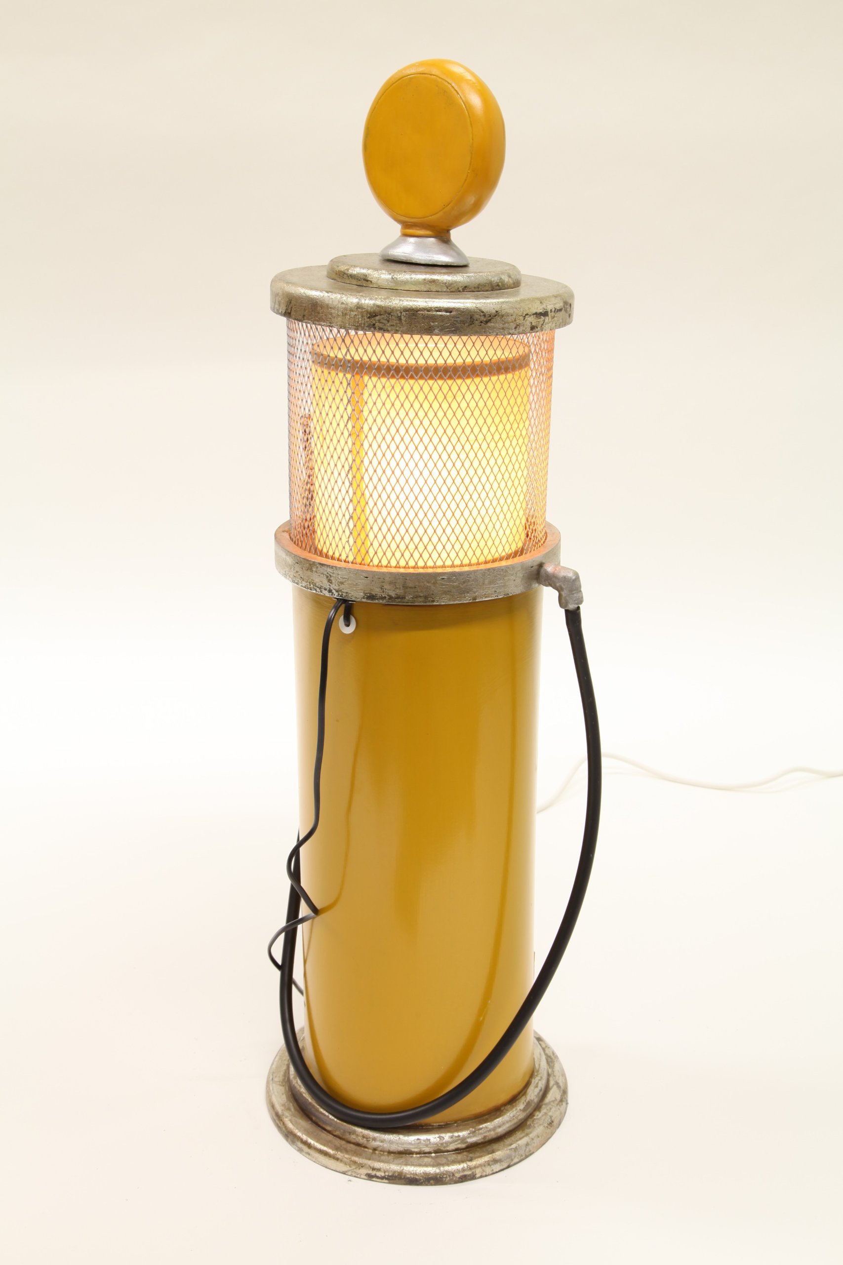 Mobiletto Porta CD A Forma Di Pompa Di Benzina Retro - Con Luci, 5 Ripiani, Chiusura Magnetica - Foto 3