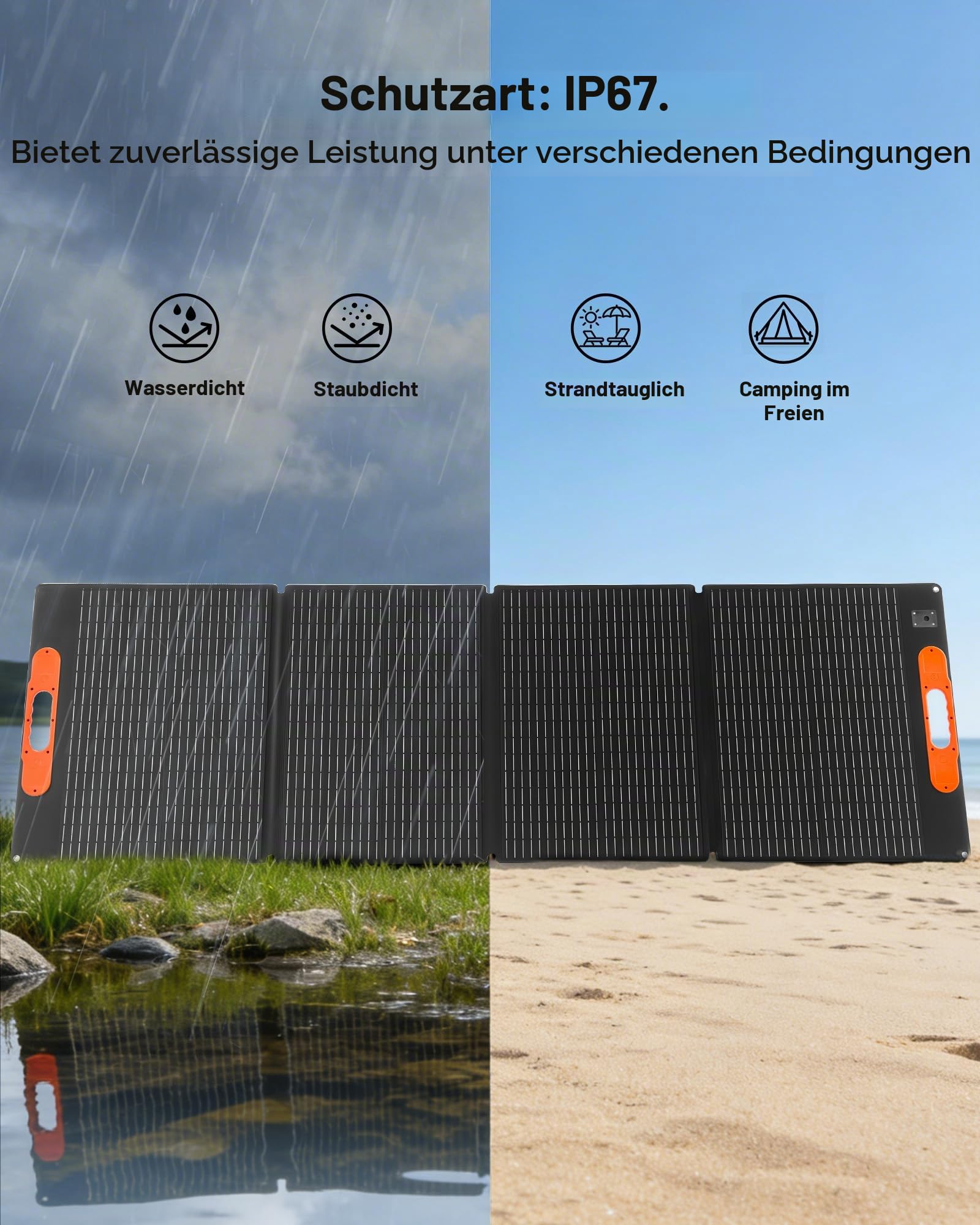 VEVOR Tragbare Powerstation, 2400-W-Solargenerator mit 2 faltbaren 200-W-Solarpanels, erweiterbarer 2160-Wh-LiFePO4-Akku mit 10 Ausgängen für Notstromversorgung zu Hause, beim Camping und im Wohnmobil