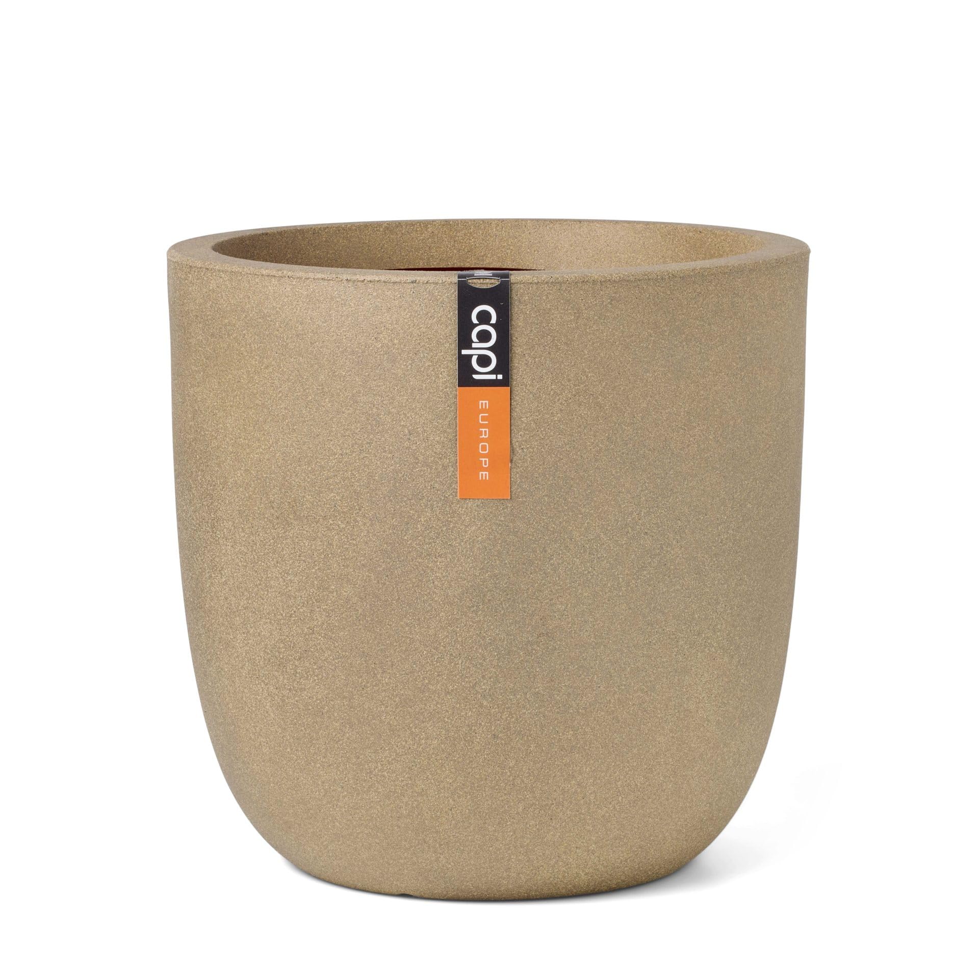 Capi Europe Smooth - Beige - Planter Ball Smooth Nl - 43X41 - Beige - Opening Ø35 - Pot For Indoor And Outdoor Use - Shatterproof - 100% Recyclable - Kbe933
