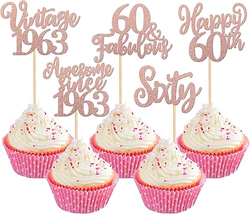 Miniatura 8 de 30 piezas de decoración para cupcakes con purpurina de 15 años con purpurina, 15 fabulosas decoraciones para tartas para felicitaciones a 15 años,