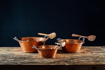 Sertodo Copper Jam Pan | Hand Hammered, Patented Handle | 8 in, 1 Qt