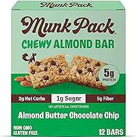 Vista 9 de Munk Pack - Barra de granola Keto, 1g de azúcar, 2g de carbohidratos netos, Keto Snacks, masticables y sin granos, a base de plantas