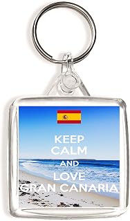 Keep Calm and Love Gran Canaria - Square Keyring