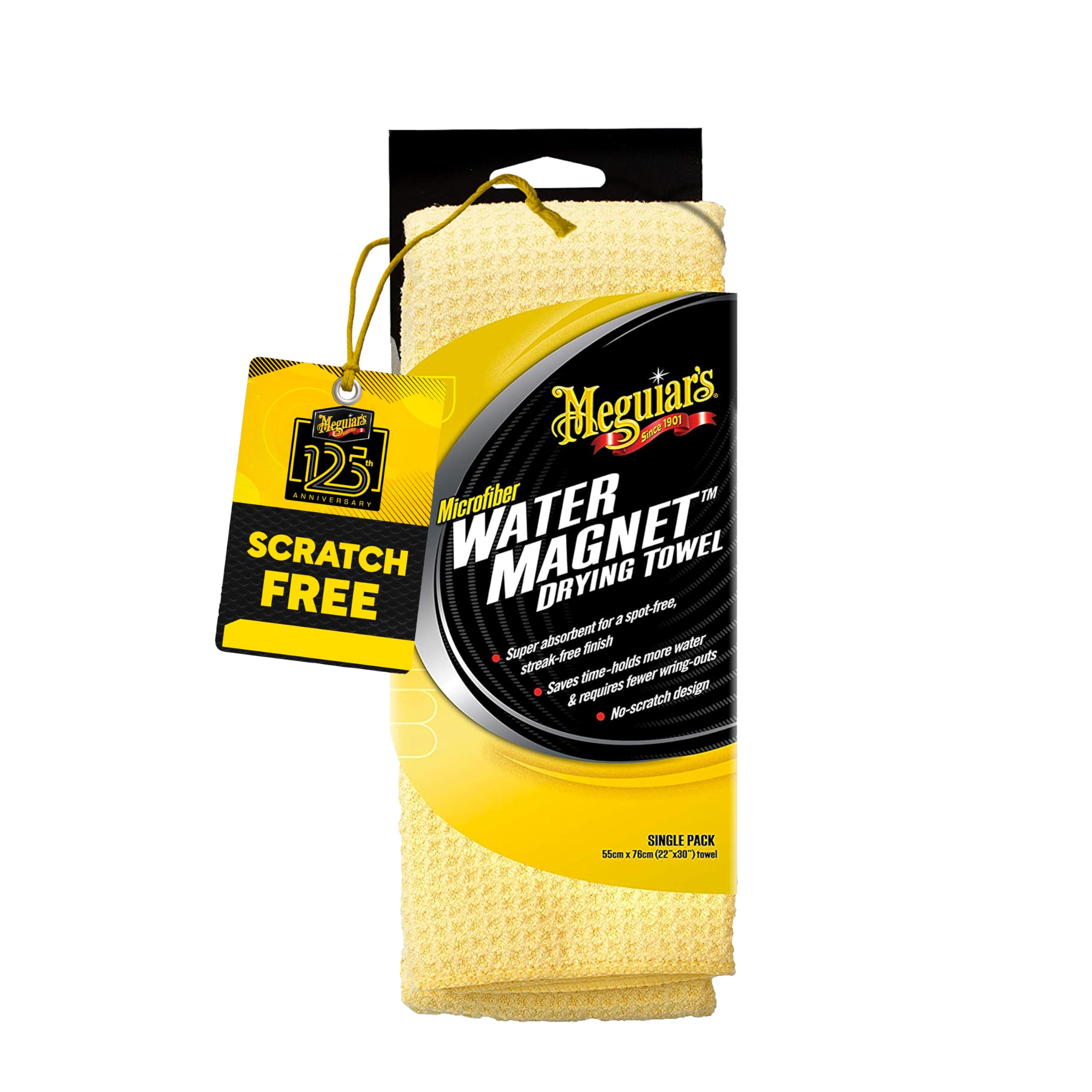 Meguiar's Water Magnet Microfiber Drying Towel - Premium Quality, Scratch-Free, and Ultra Absorbent Drying Towel Makes the Perfect Holiday Gift