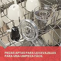 Vista 6 de Picador eléctrico Black + Decker HC306 1 y 1/2 tazas con un solo toque, color blanco, Capacidad de 1.5 tazas con ensamble mejorado y tapa, Negro