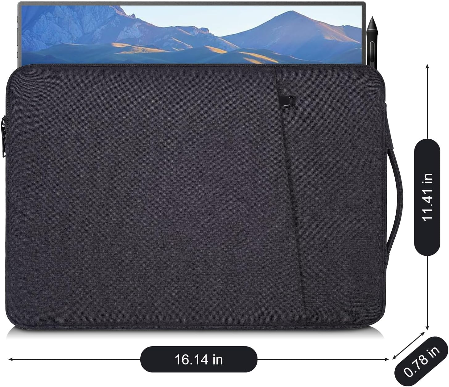 17.3 Inch Portable Monitor Carrying Bag Sleeve for EVICIV ZSCMALLS ASUS Acer Bimawen Feiasia CUIUIC Cocopar MAGICRAVEN NexiGo,16.14 x 11.41 Computer Laptop Gaming Monitor Travel Case - Image 2
