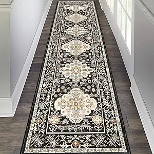 Pauwer Boho Hallway Runner Rug 2x8 Washable Entryway Area Rugs Non Slip Farmhouse Vintage Floor Mat Carpet Runner for Hallways Laundry Room Kitchen Bathroom Bedroom