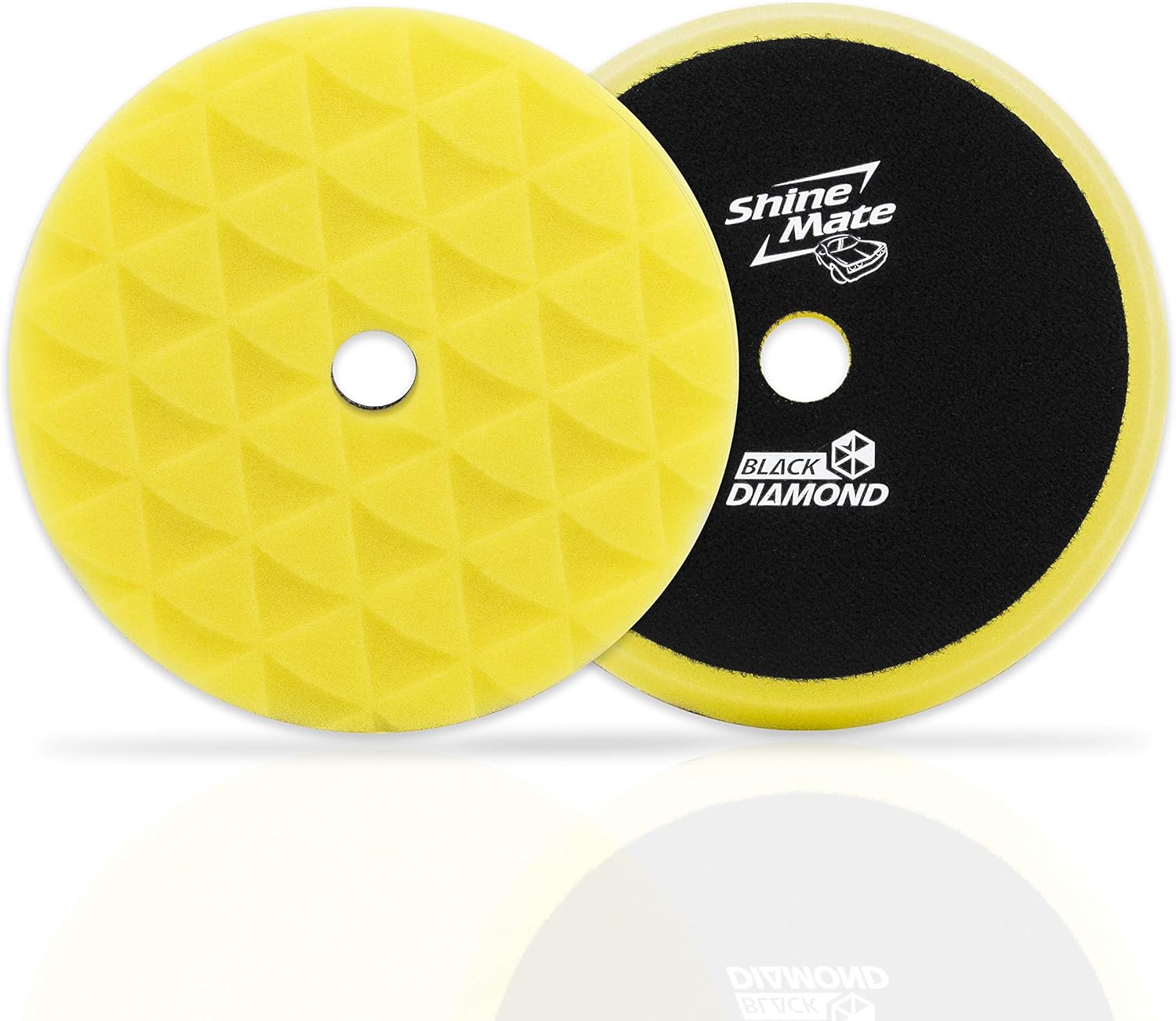 7" Black Diamond Yellow High Cut Foam Pad to fit 6" Backing Plates (5 Pack)