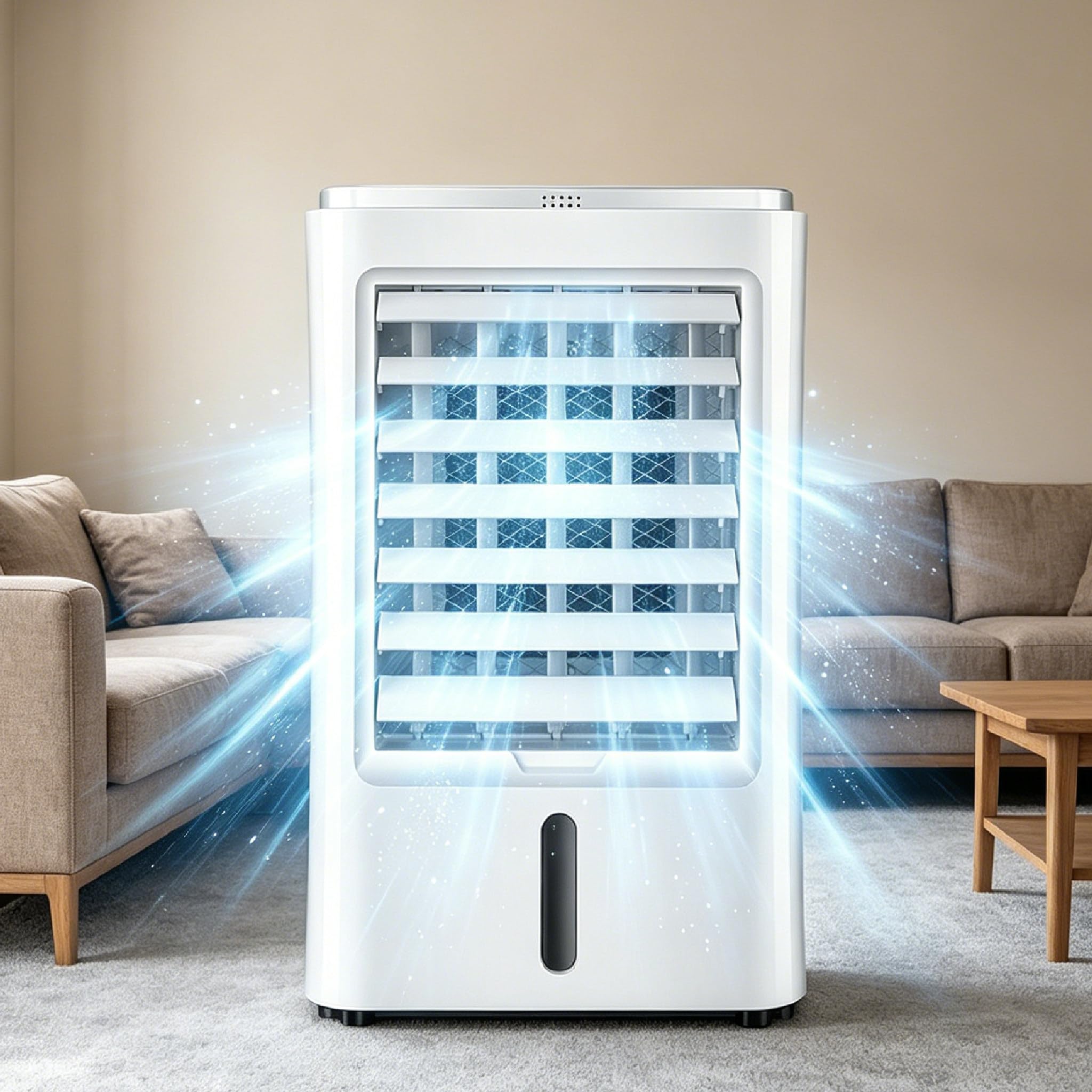 Pedenencelia Multicolor Mini Rv Air Conditioner, Portable Air Conditioners Fan, Evaporative Air Cooler With 3 Wind Speeds & 1/2/4 Hour Timer, Cooling Fan For Camper Van Truck 24V