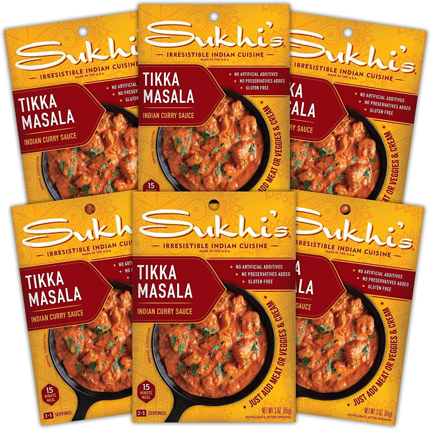 Amazon.com : Sukhi's Indian Curry Paste - Chicken Tikka Masala Sauce ...