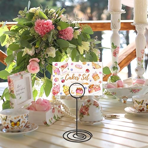 Miniatura 4 de Yuqutum Soportes para números de mesa, soportes para collares, soporte para tarjetas deportivas, clips para fotos de mesa de boda, foto de lugar,