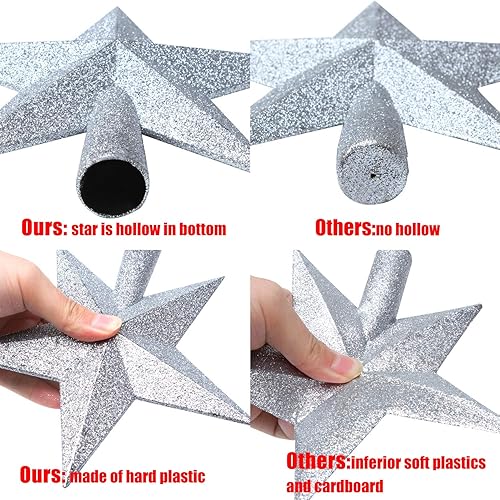 Miniatura 10 de Aneco Mini adorno para árbol de Navidad con purpurina a prueba de roturas, decoración de árbol de Navidad para adorno de vacaciones o decoración del