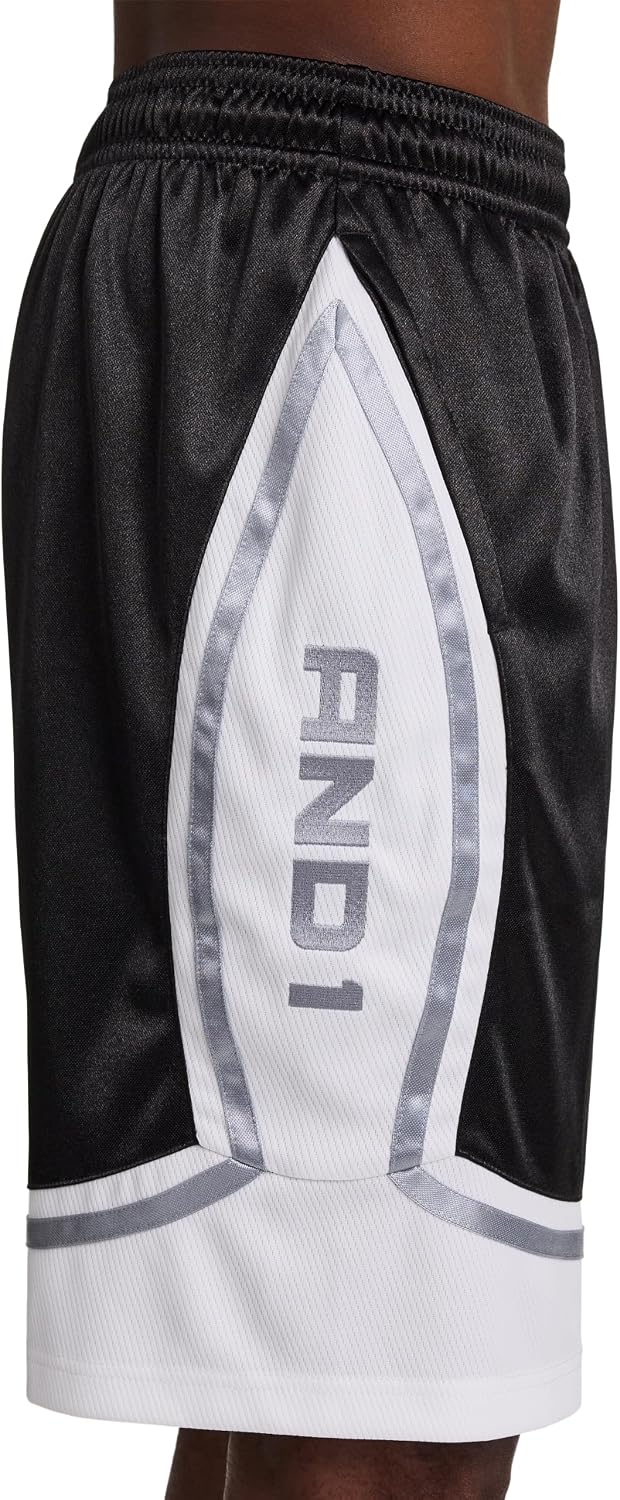 AND1 Men's Home Court Advantage Short, 11” Inseam, Classic Fit, Lightweight Fabric