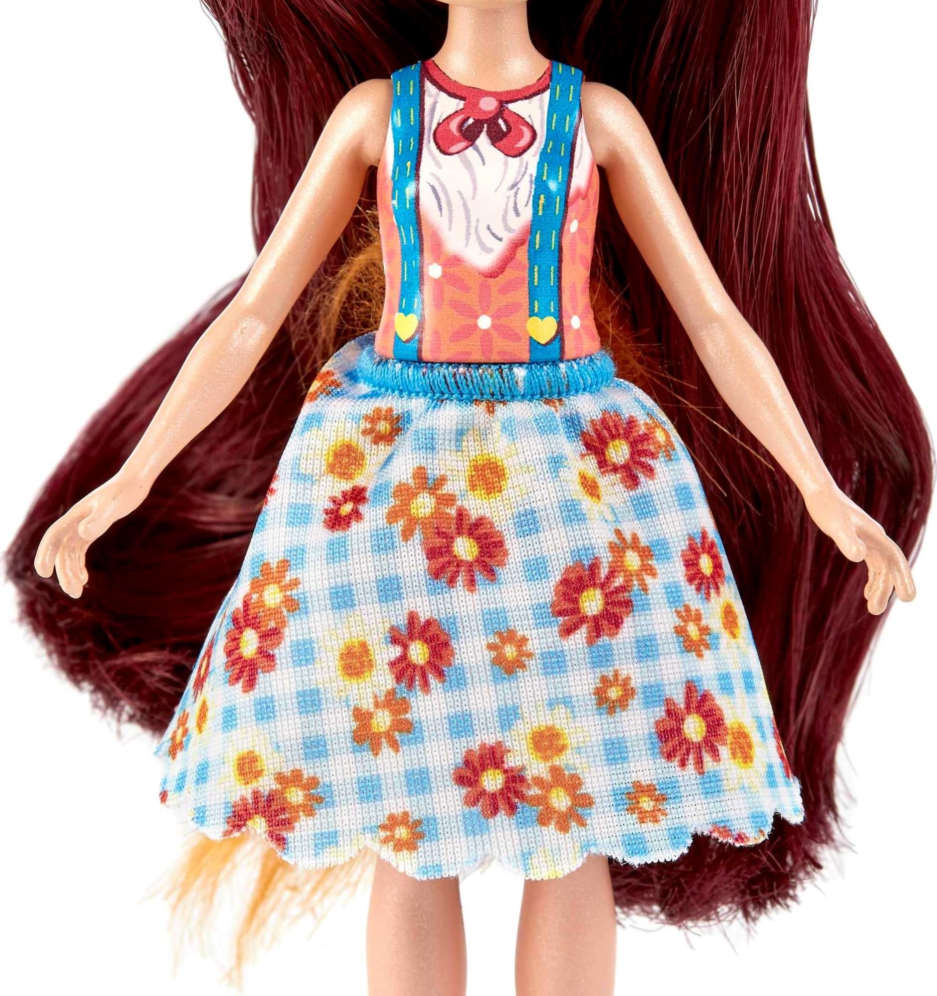 Enchantimals Lalki siostry Felicity i Feana Fox (15 cm i 10 cm) 2-pak lalek z 2 figurkami zwierzątek, doskonały prezent dla dzieci od 3 roku życia, HCF81