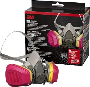 3M P100 / OV/AG Multi-Purpose Reusable Respirator 62023 Medium Size NIOSH-Approved P100 / Organic Vapor/Acid Gas Rated Filters
