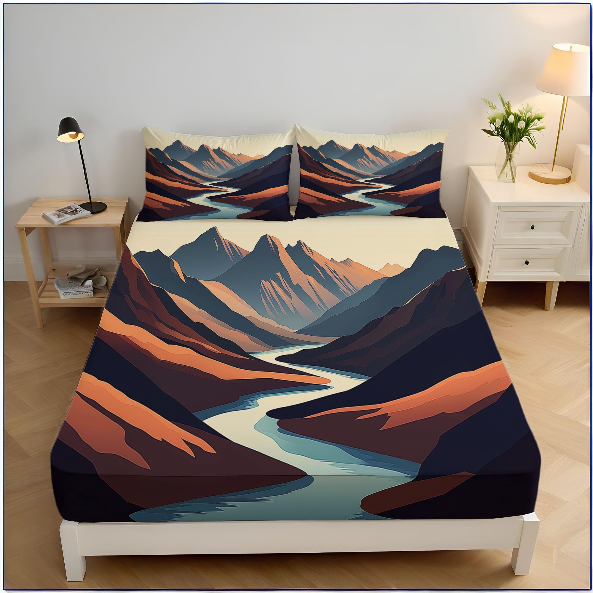 Drap housse 140x200 cm entretien facile fini le linge froissé pour matelas épais deux personnes