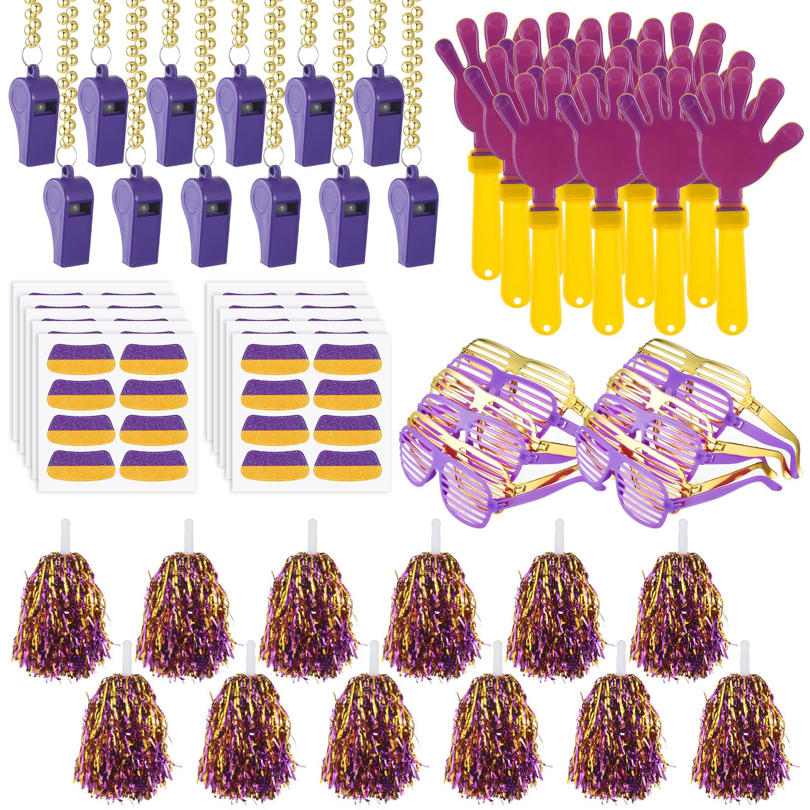 Realspring 148 Pcs Spirit Week Accessories School Team Spirit Items