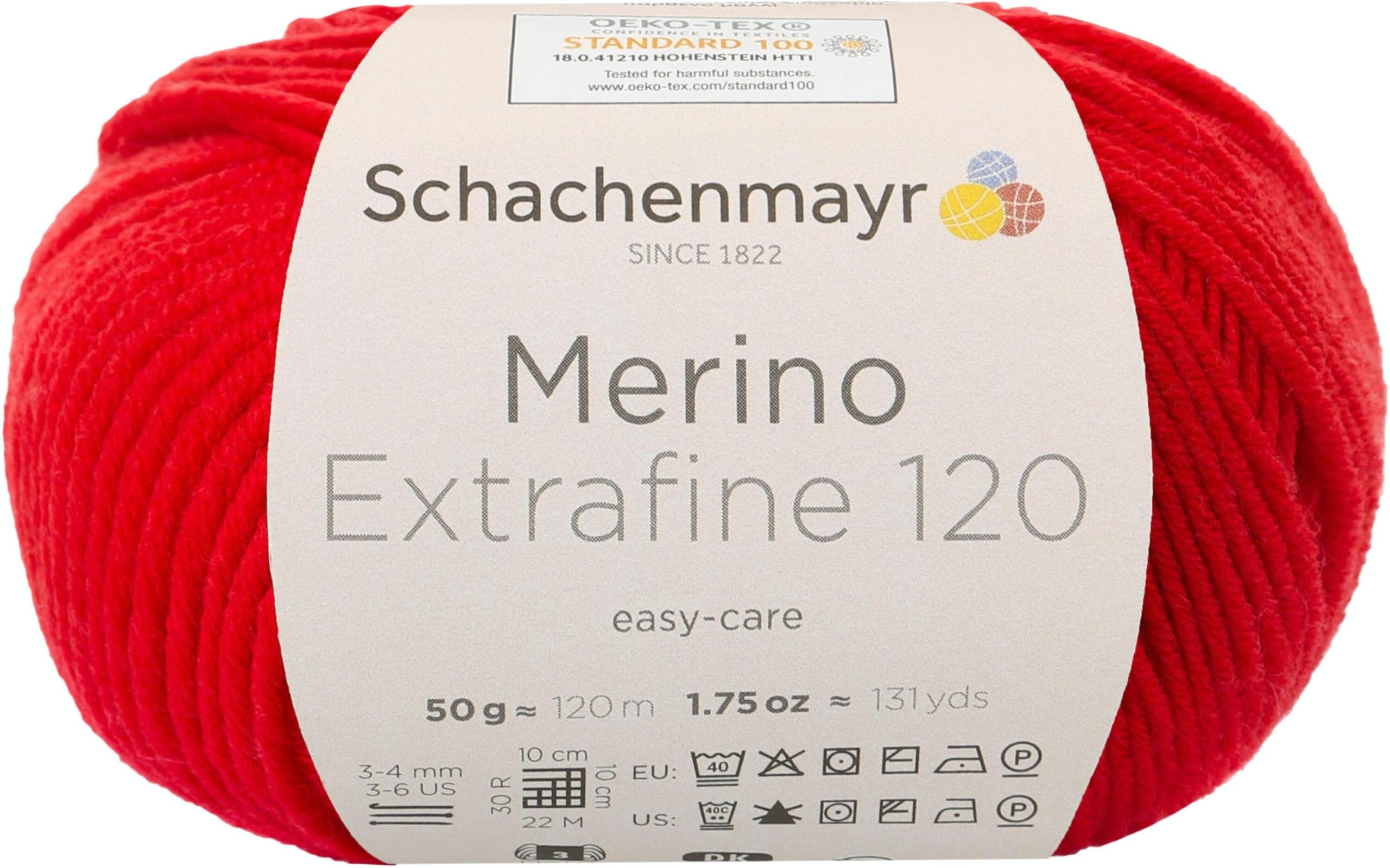 Schachenmayr Merino Extrafine 120 Handstrickgarn tomate – Garn mit Easy-Start-System