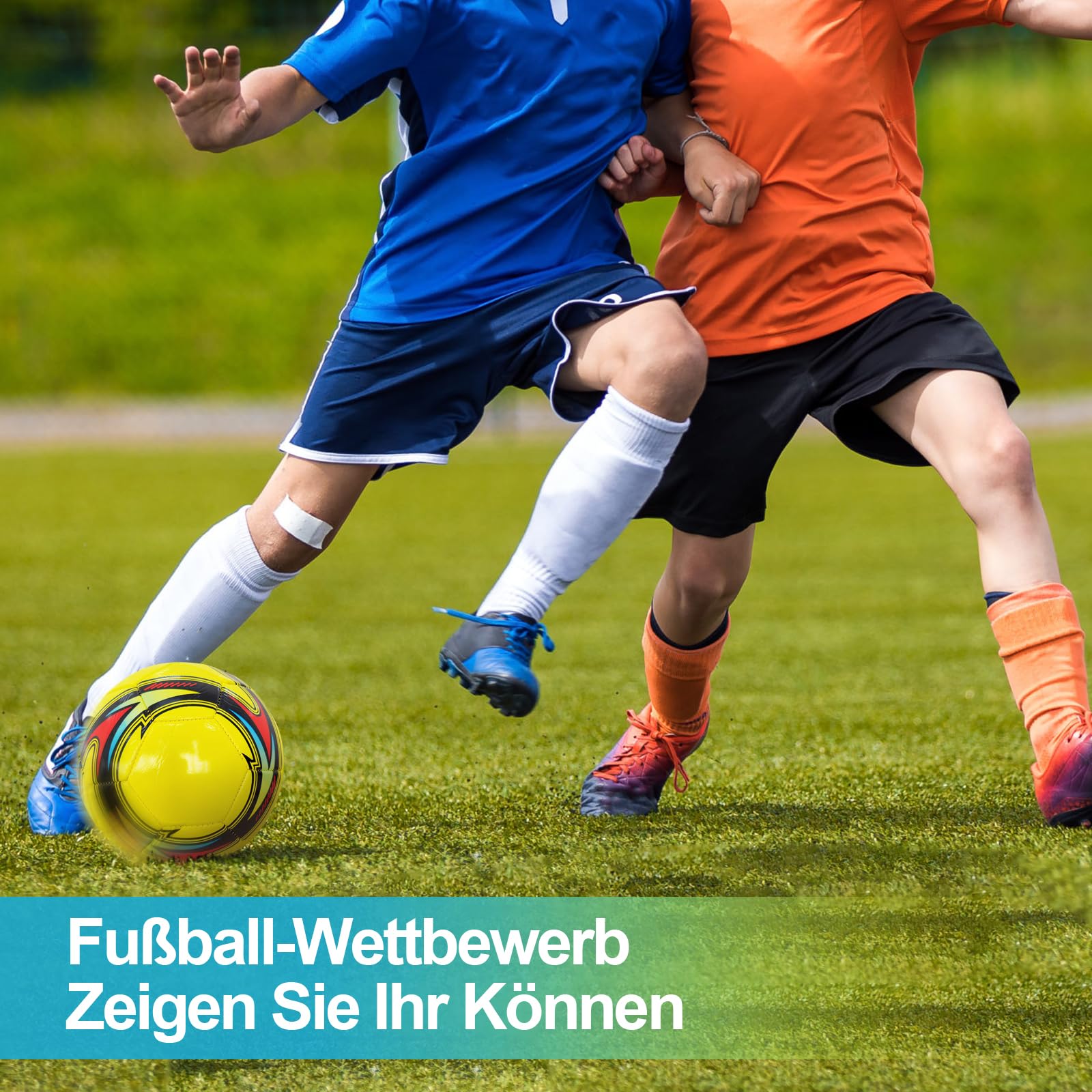 WUIOWPPIC Ballon De Football Taille 5, En Cuir, Taille 5