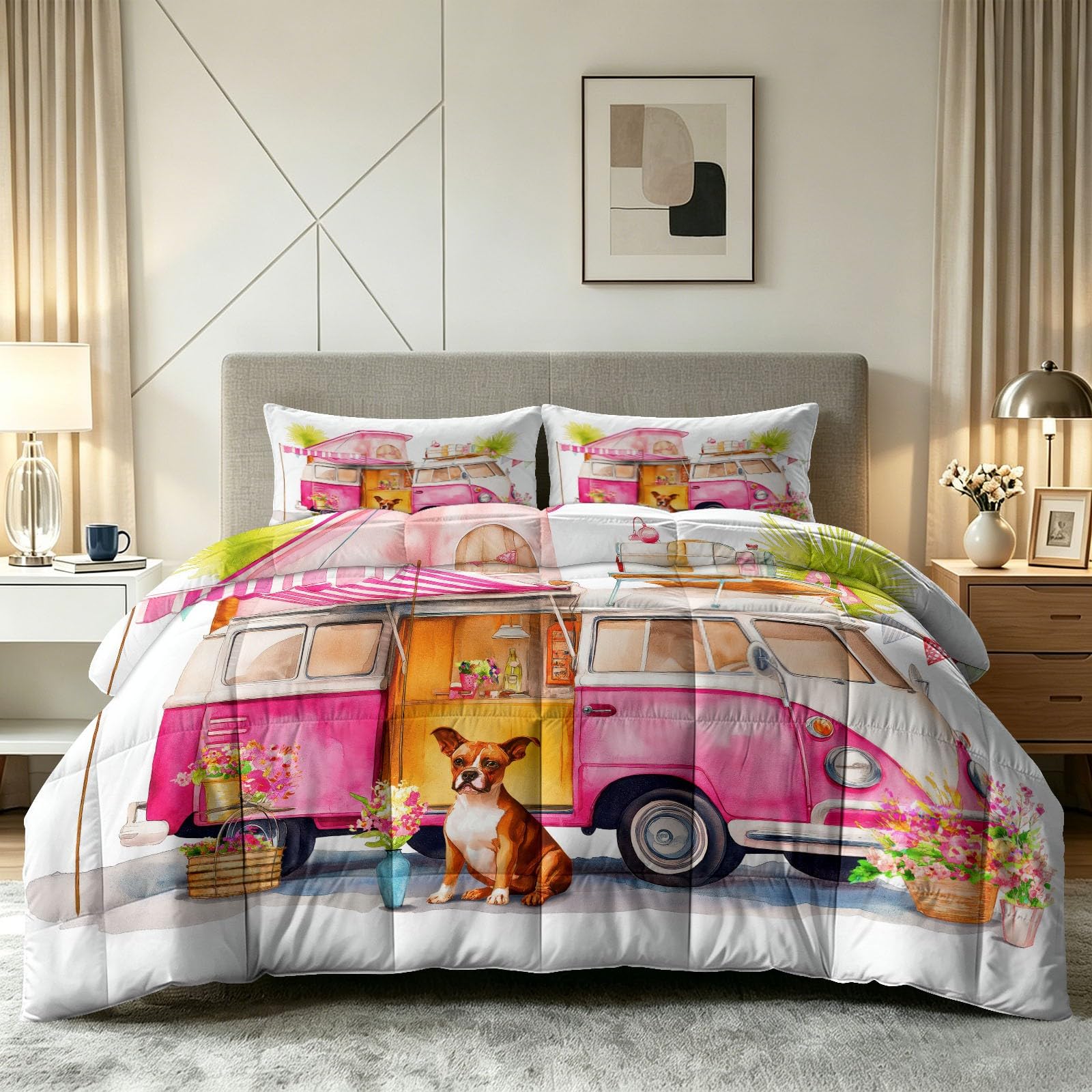Couette 220 x 240 cm respirante et douce couverture 4 saisons sans housse