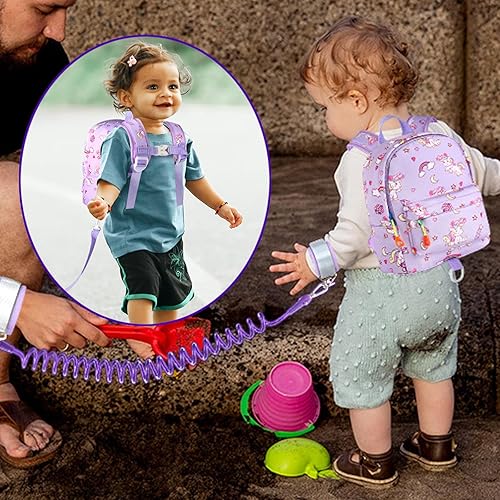 Miniatura 7 de Accmor Correa de mochila para niños pequeños con eslabón de muñeca antipérdida, lindos arneses para caminar para niños pequeños que mantienen a los
