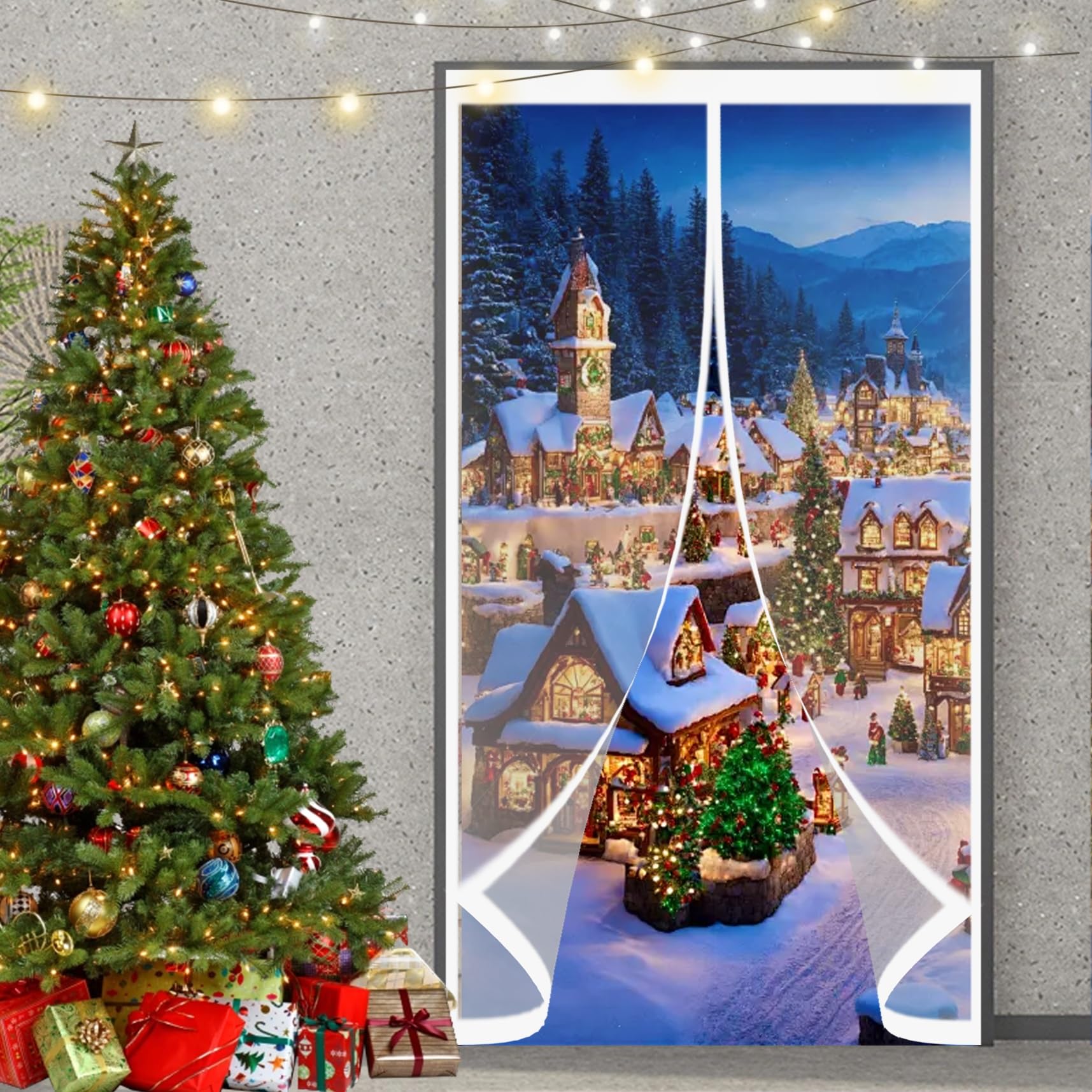Thermal Self-Closing Door 80 x 200 cm Transparent, Cold and Noise Proof, Windproof Waterproof Auto Closing Magnetic Insulated Door Curtain for Winter for Balcony Patio, A