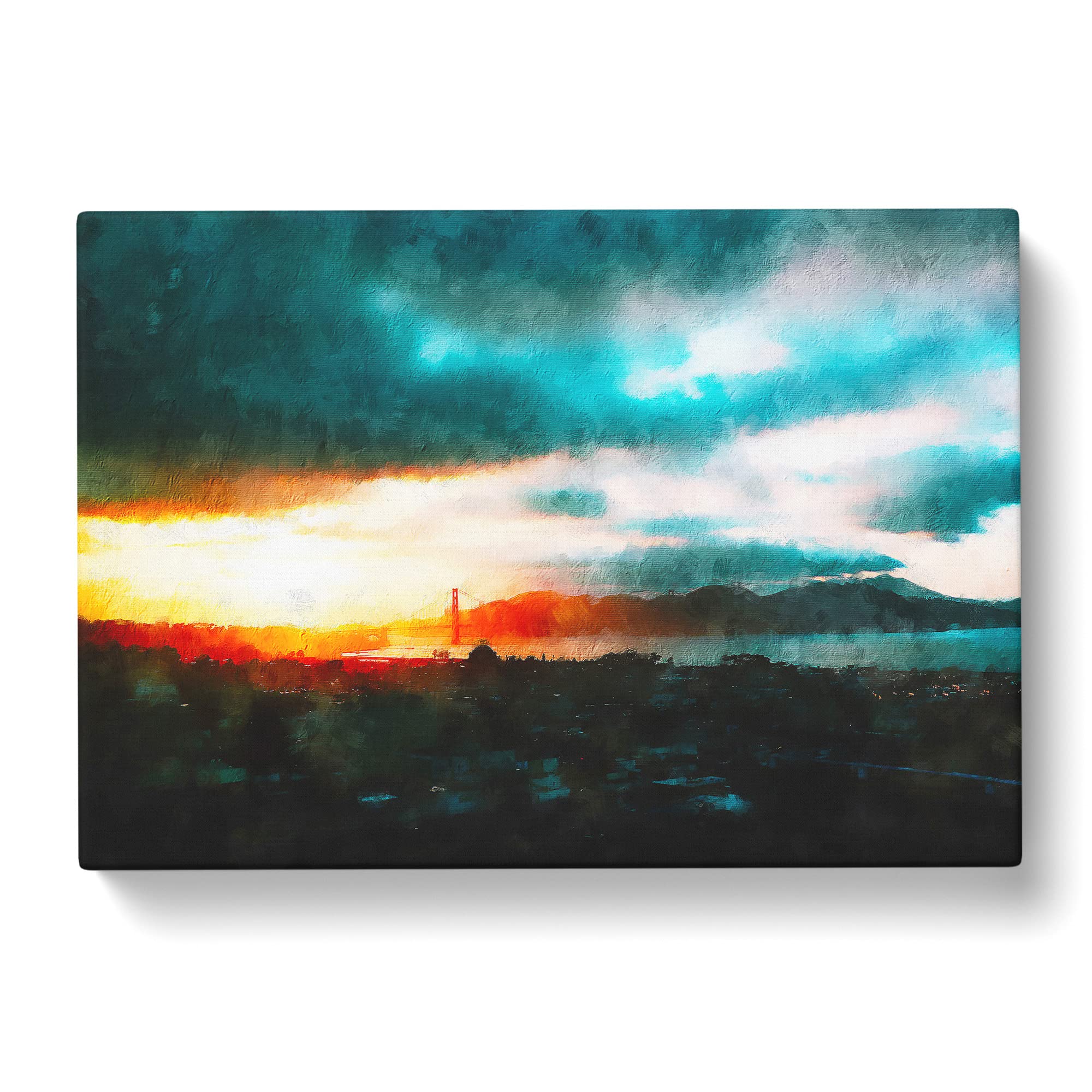 San Francisco Skyline Canvas Print, Mixed, 25L x 50W cm - Image 2