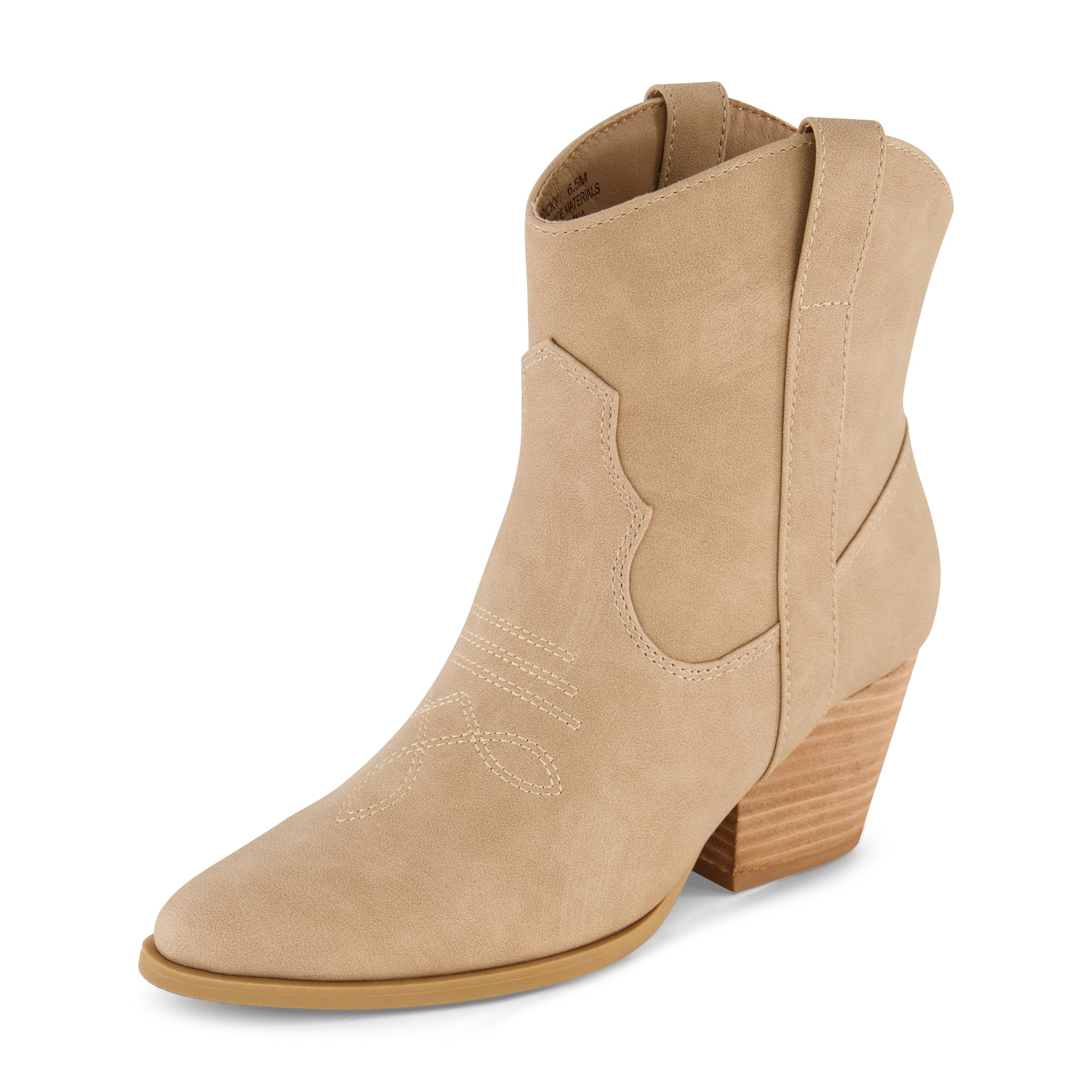 Women's Rocky Western boot with stitch detailing and Memory Foam padding, Wide Widths Available