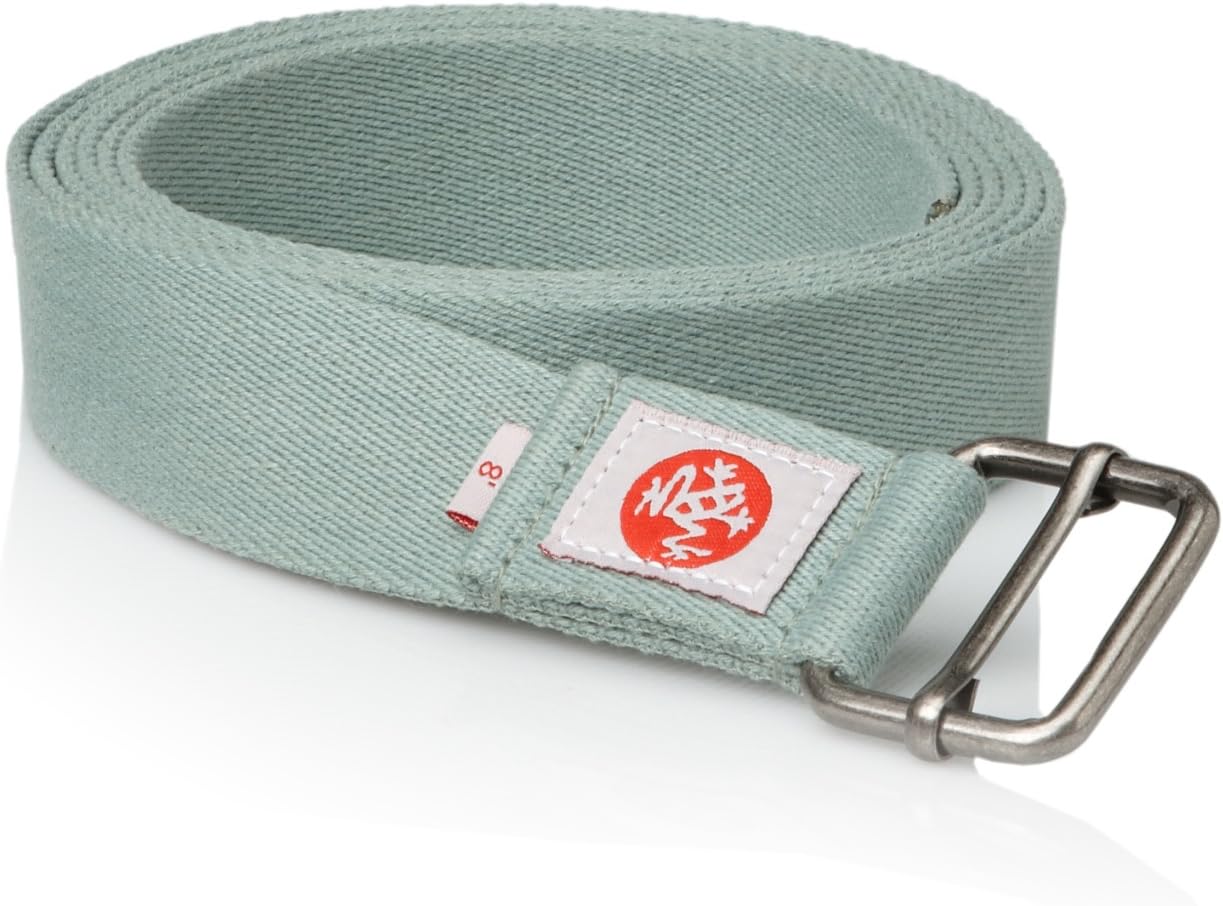Manduka 8′ Cotton Yoga Strap, Limestone