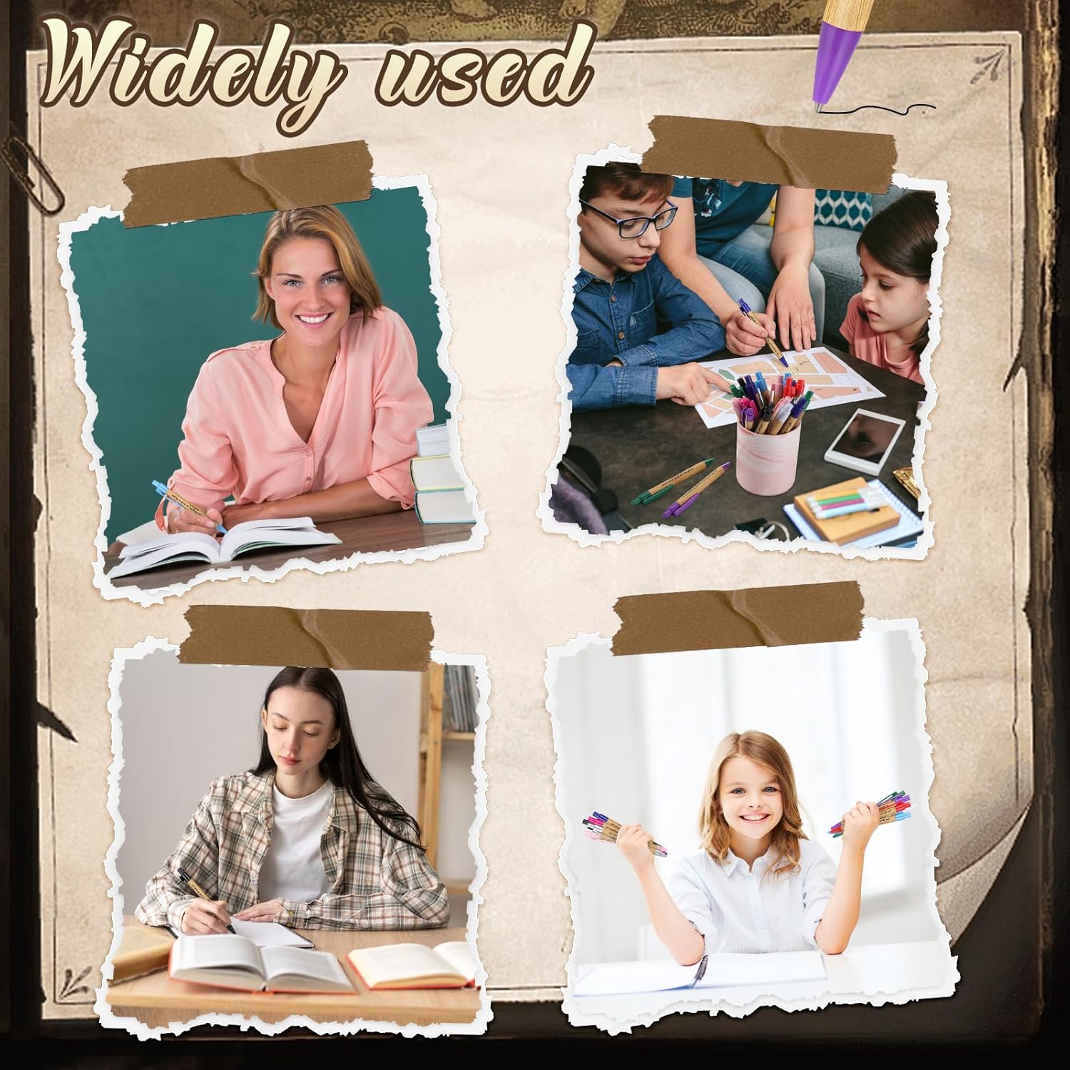 Cholemy 100 Pcs Christian Bible Verse Ink Pens Bamboo Christian Pens Bulk Wooden Inspirational Ballpoint Religious Gifts for Women Colleague Pastor Wife Church(Colorful) - Image 5