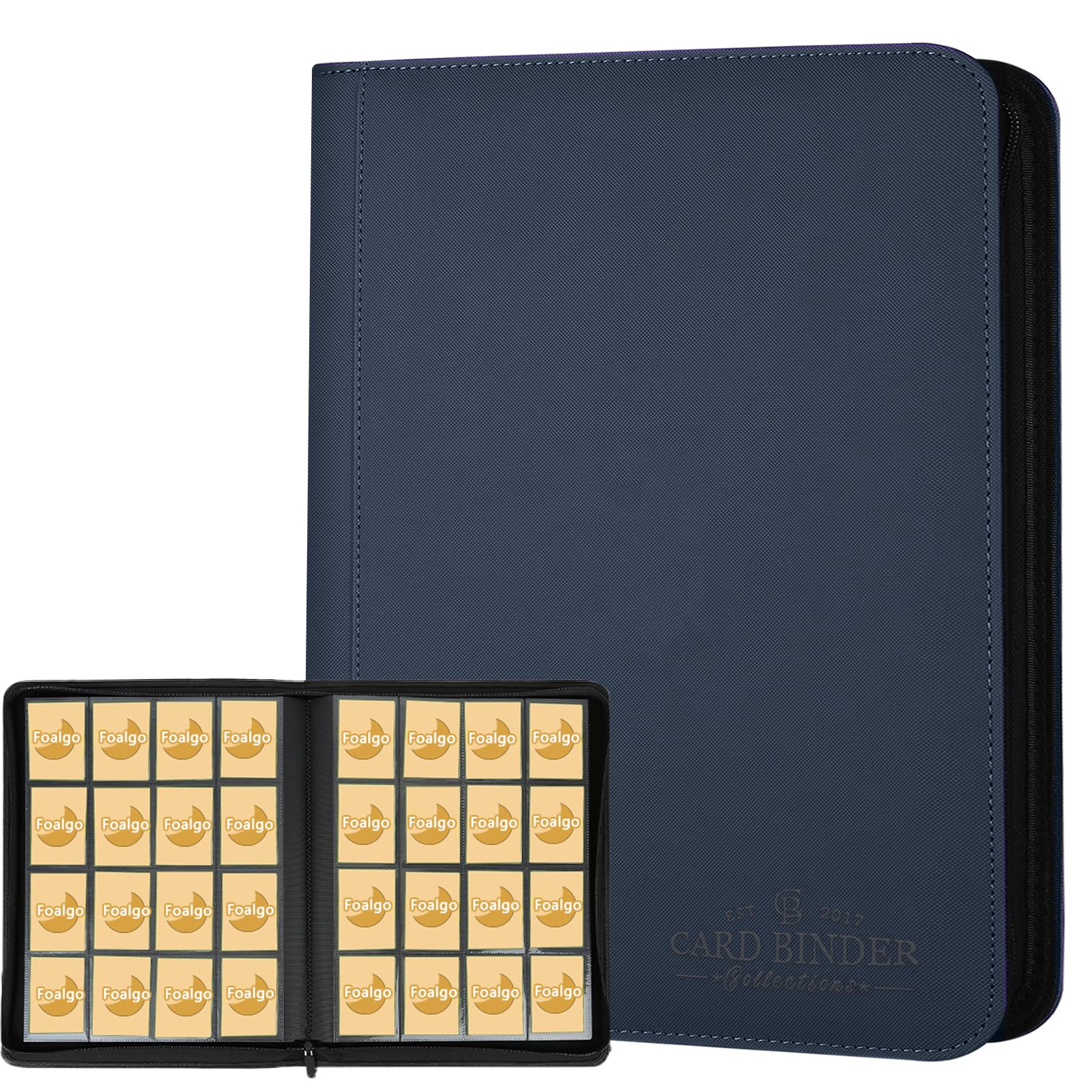 GERMUN - Carpeta de tarjetas coleccionables de 16 bolsillos, cubierta de poliuretano para más de 1000 tarjetas, carpetas de soporte para tarjetas coleccionables de alta calidad, álbum de tarjetas de