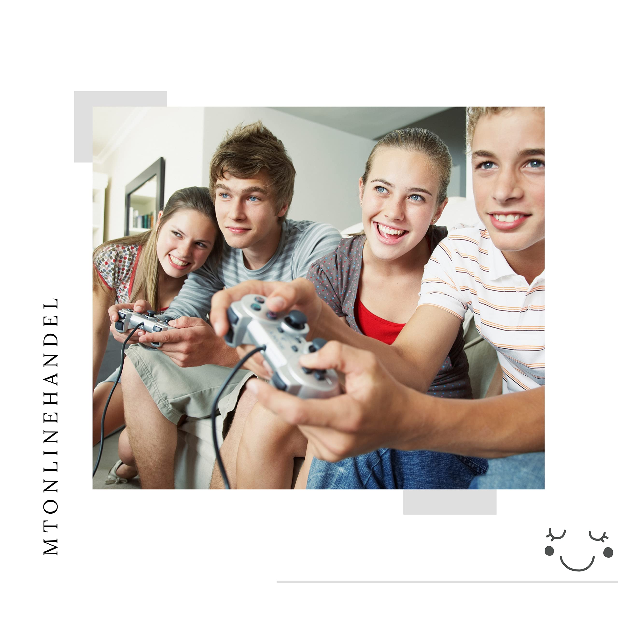 Gaming Bettwäsche-Set Kinderbettwäsche Teenagerbettwäsche Jungen in grau, Kissenbezug 80x80 + Bettbezug 135x200, Gamer-Bettwäsche Eat Game Sleep Repeat