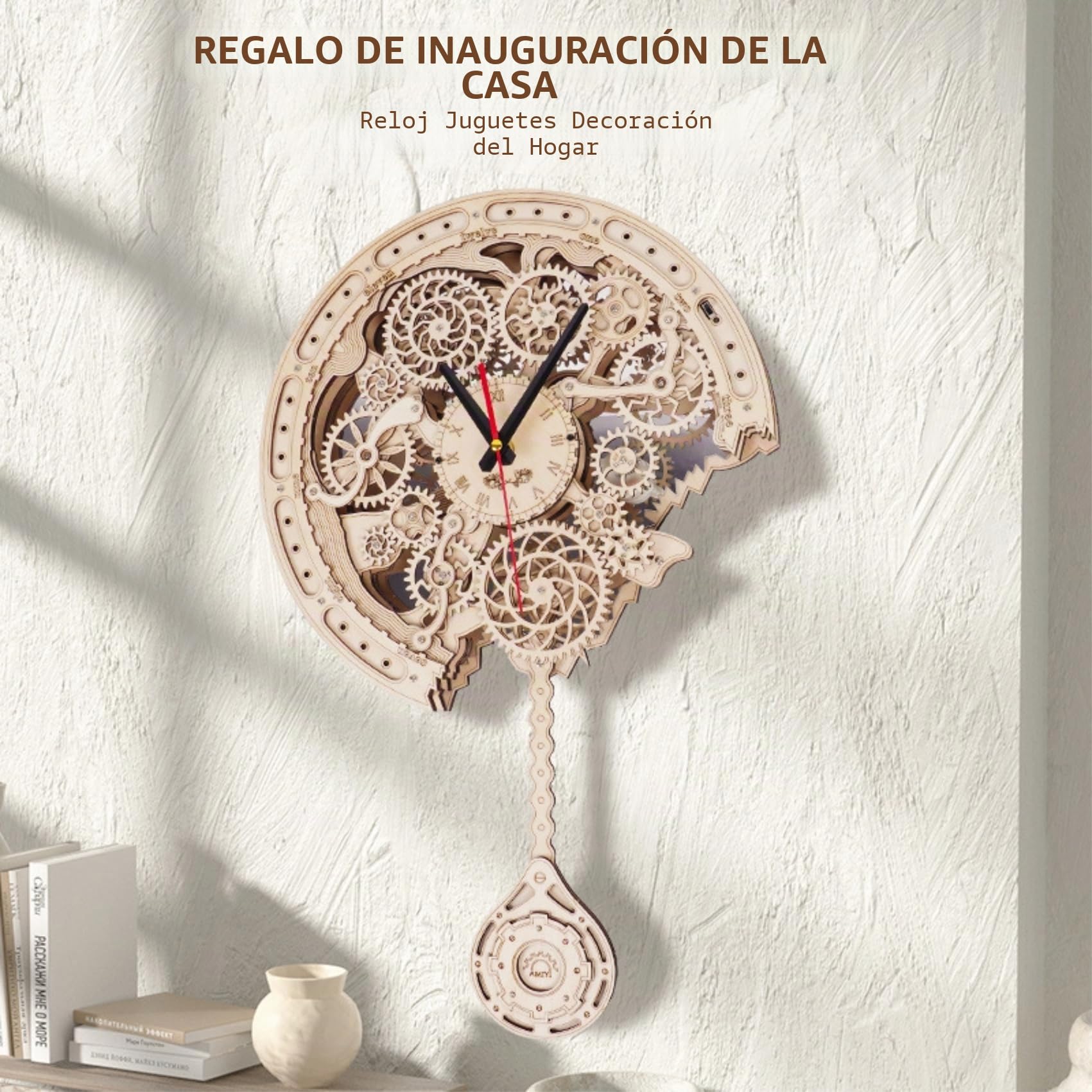 Puzzle de madera 3D mágico, rompecabezas de madera para adultos, juego de maquetas mecánicas de madera, rompecabezas de madera 3D, regalo para niños y adultos (reloj)
