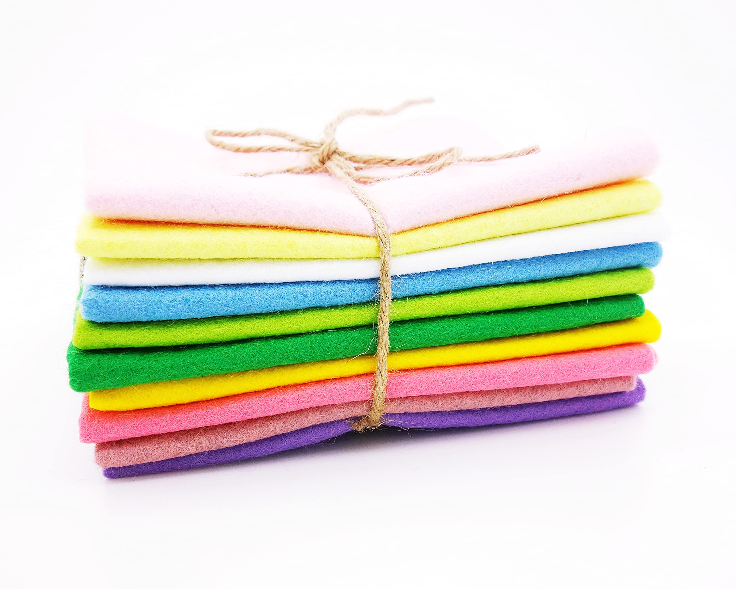 Wool Blend Craft Felt Square Colour Pack 9" / 22cm EN17 Standard 10 Pack (Easter/Spring) — image 1