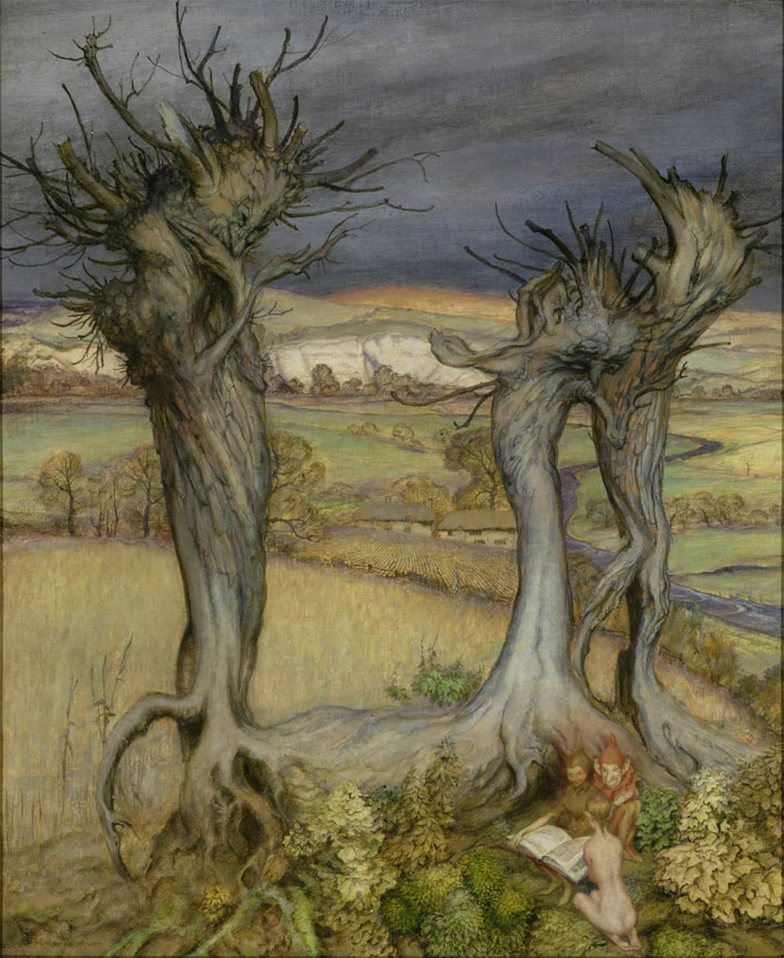 Posteriik No Frame Famous Modern Artwork Art Mural Near Amberley By Arthur Rackham Oil Paintings Pictures For Home Decor 60X90cm